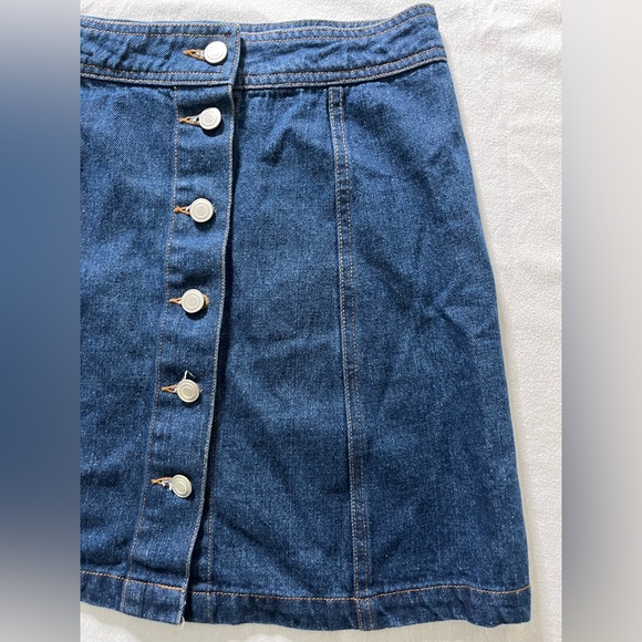 Sans Souci Blue Denim Skater Skirt - Picture 3 of 7